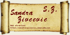 Sandra Živčević vizit kartica